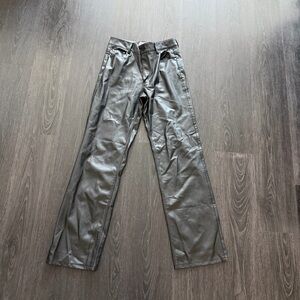 Zara black leather pants size small